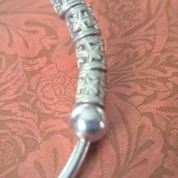 Sterling silver bracelet bangle adjustable, - Picture 10 of 10